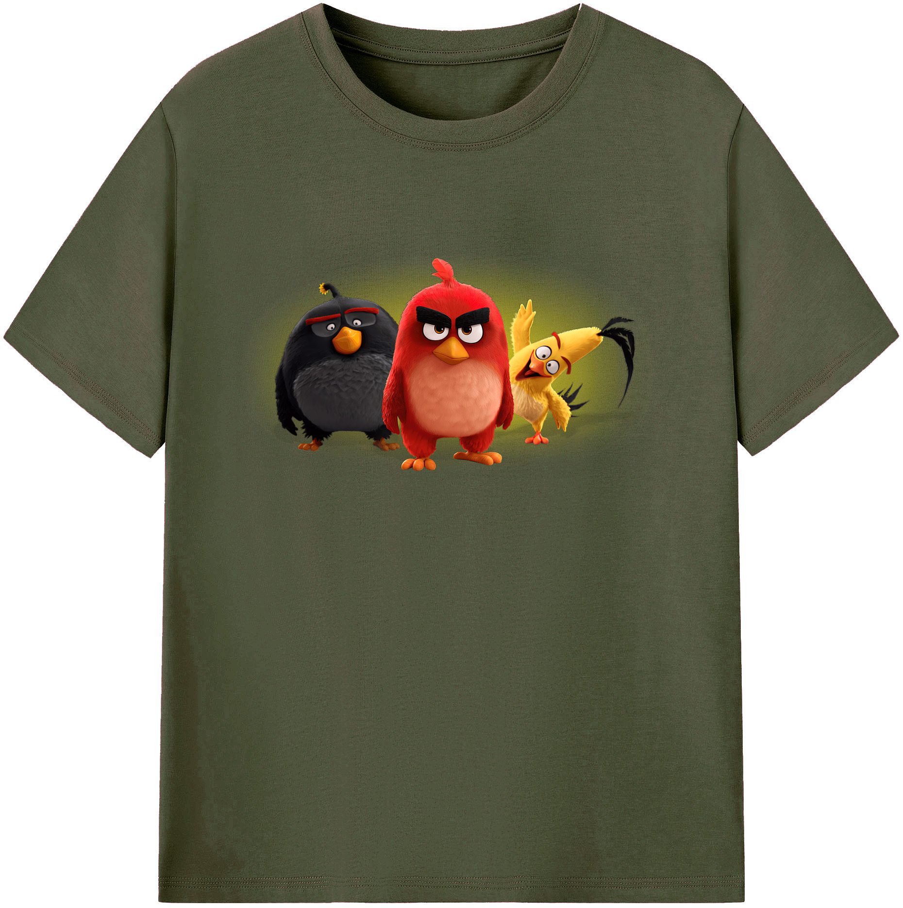 （画像用） Angry Birds アングリーバード 綿100％ メンズ半袖Tシャツ｜肌触りやわらか＆通気性